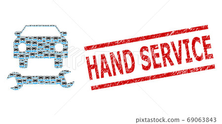 Car Repair Recursive Composition of Car Repair Items and Distress Hand Service Seal Stamp Car Repair Recursive Composition of Car Repair Items and Distress Hand Service Seal Stamp 69063843