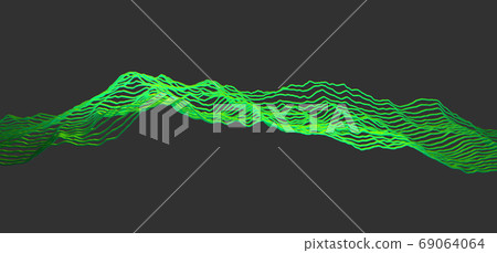 Reduced and graphic view of a mountainous landscape consisting of vertical lines Reduced and graphic view of a mountainous landscape consisting of vertical lines 69064064