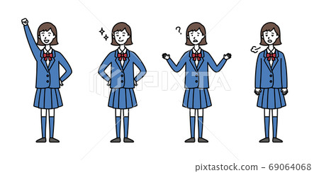 High school girls in various poses 2 69064068