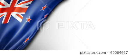 New Zealand flag isolated on white banner New Zealand flag isolated on white banner 69064627