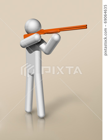 Shooting 3D icon, Olympic sports Shooting 3D icon, Olympic sports 69064635