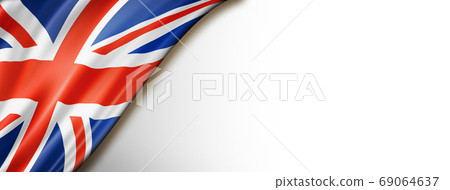 British flag isolated on white banner British flag isolated on white banner 69064637