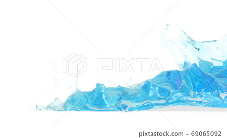 Cool Water Splash Water Splash Fluid CG White Background Cool Water Splash Water Splash Fluid CG White Background 69065092