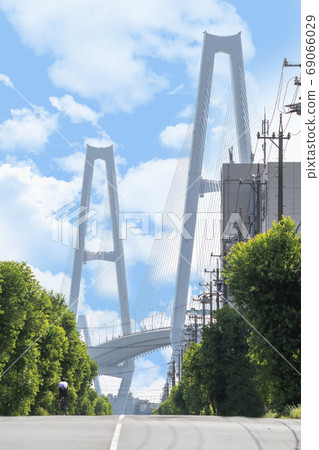 Midsummer's famous port Triton and cyclist 69066029