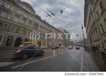 Nevsky prospekt - the main street of St. Petersburg Nevsky prospekt - the main street of St. Petersburg 69067060