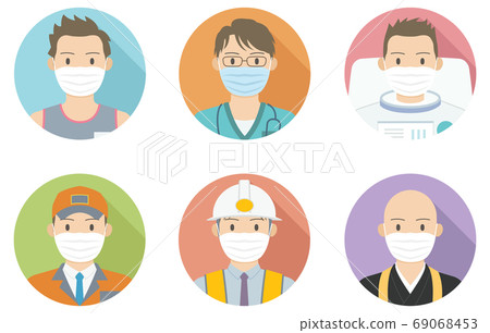 People icon _ mask wearing _ occupation _ man 07 69068453