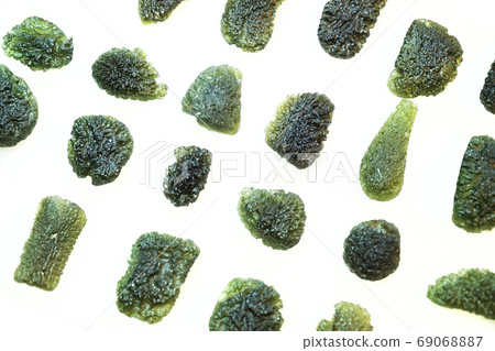 czech moldavite mineral collection isolated czech moldavite mineral collection isolated 69068887