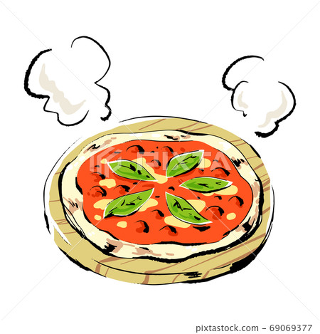 手寫的粗略素描_瑪格麗塔比薩 69069377