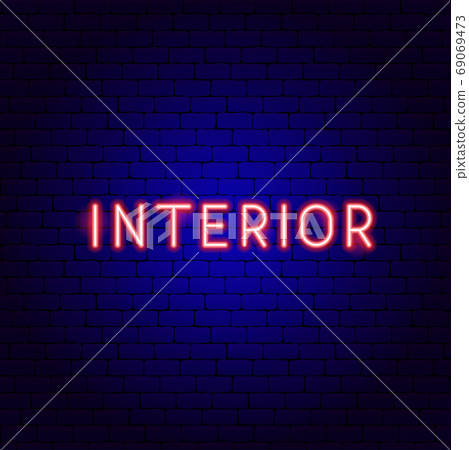 Interior Neon Text - Stock Illustration [69069473] - PIXTA