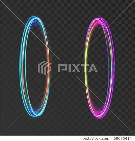 Portals Entrance And Exit Lighting Frame Vector Portals Entrance And Exit Lighting Frame Vector 69070414