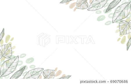 Watercolor botanical frame 69070686