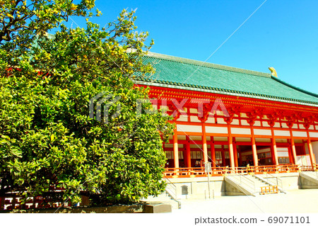[Kyoto] Autumn Heian Jingu Tachibana and Daigokuden (outside worship hall) near Ukon 69071101