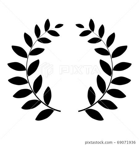 Laurel wreath silhouette isolated on white background. Vector Illustration Laurel wreath silhouette isolated on white background. Vector Illustration 69071936