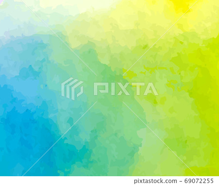 Watercolor background/sky/blurring/blurring/paint/frame/texture/green/blue/yellow 69072255
