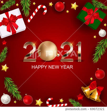 2021 Happy New Year Holiday Background. Vector Illustration 2021 Happy New Year Holiday Background. Vector Illustration 69072321