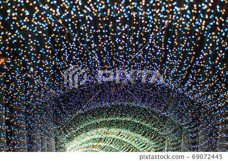 夜景燈泡隧道 夜景燈泡隧道 69072445