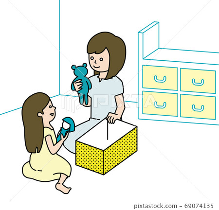 親子清潔和分離 親子清潔和分離 69074135