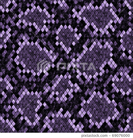 Snakeskin seamless pattern. Black and purple reptile repeating texture. Snakeskin seamless pattern. Black and purple reptile repeating texture. 69076000