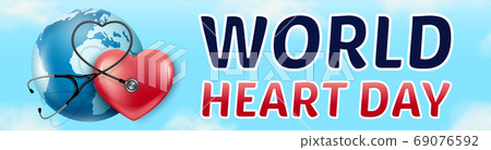 Heart Day horizontal banner 69076592