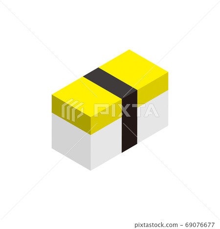 Isometric simple sushi icon illustration (egg) Isometric simple sushi icon illustration (egg) 69076677