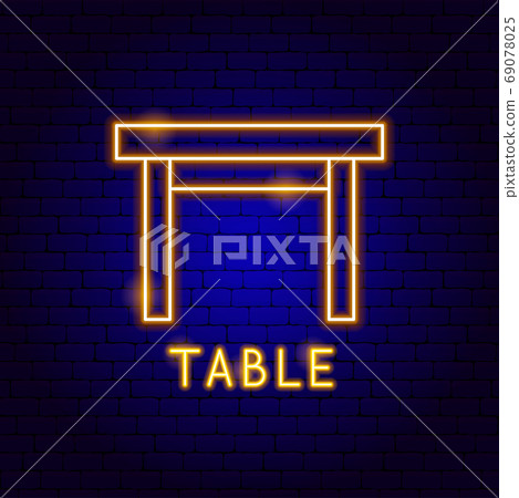 Table Neon Label 69078025