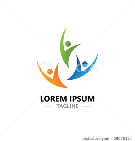Human character logo design Human character logo design 69078353
