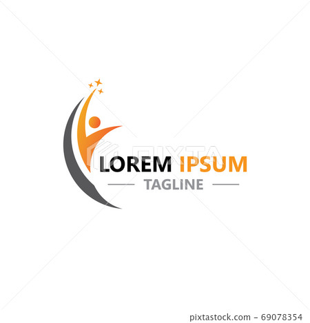 Human character logo design Human character logo design 69078354