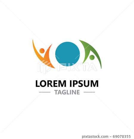 Human character logo design Human character logo design 69078355