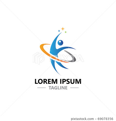 Human character logo design Human character logo design 69078356