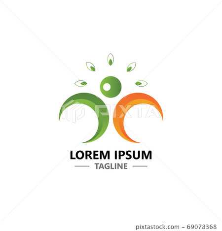 Human character logo design Human character logo design 69078368