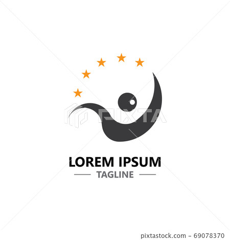 Human character logo design Human character logo design 69078370