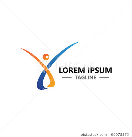 Human character logo  design 69078373