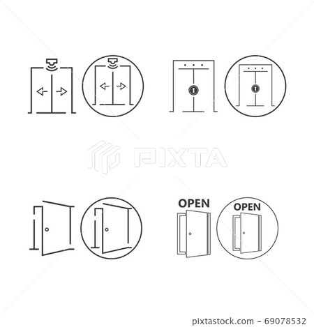 Door icon vector illustration 69078532