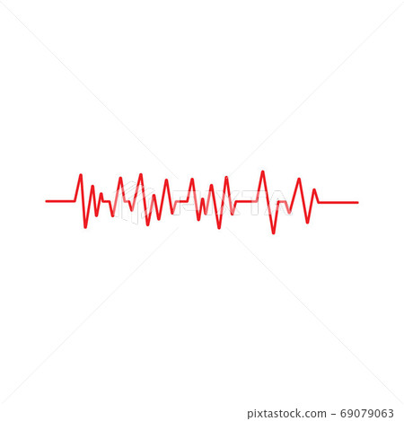 Pulse line ilustration vector template image 69079063