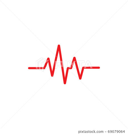 Pulse line ilustration vector template image 69079064