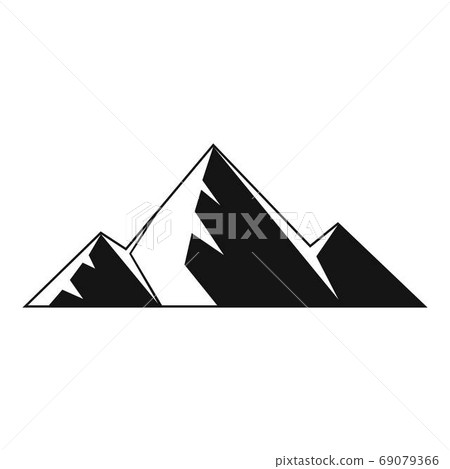 Mountain peak icon, simple style. - Stock Illustration [69079366] - PIXTA