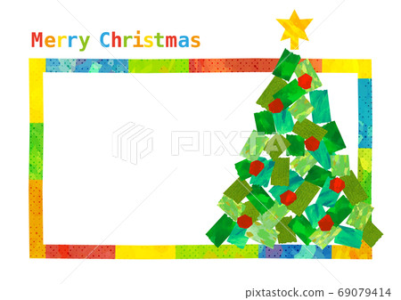 矢量插圖的框架的一棵聖誕樹 69079414
