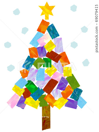 Vector illustration of a Christmas tree 69079415