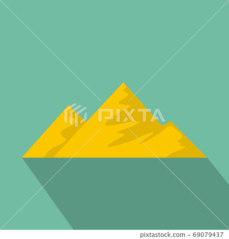 Climb on mountain icon, flat style. 69079437