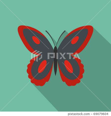 Spotted butterfly icon, flat style. Spotted butterfly icon, flat style. 69079604