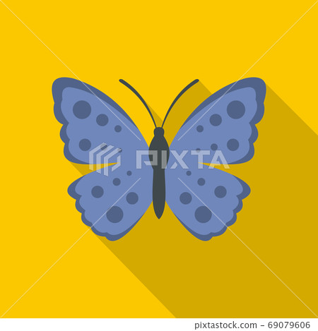 Spring butterfly icon, flat style. Spring butterfly icon, flat style. 69079606