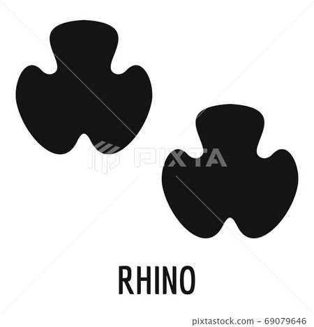 Rhino step icon, simple style. 69079646