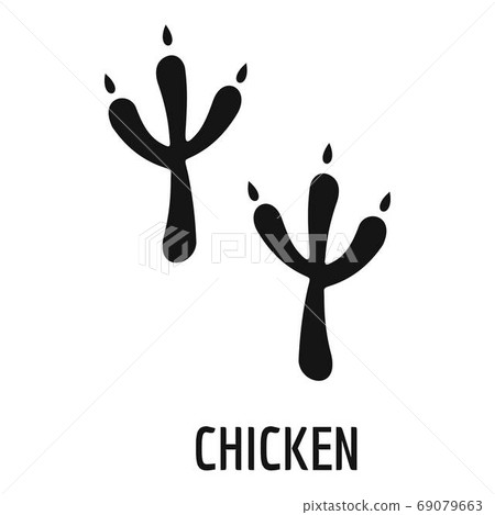 Chicken step icon, simple style. 69079663