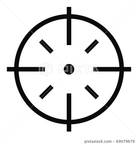 Specific target icon, simple style. Specific target icon, simple style. 69079679