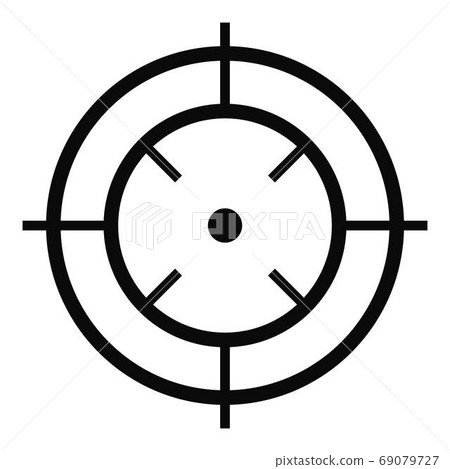 Watching of radar icon, simple style. 69079727