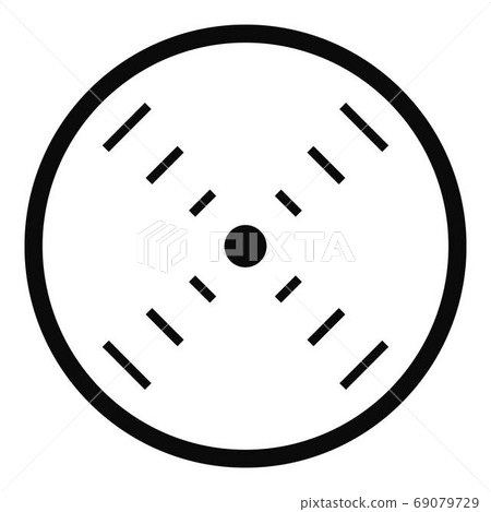 Interface radar icon, simple style. Interface radar icon, simple style. 69079729