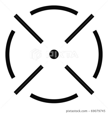 Close radar icon, simple style. 69079745