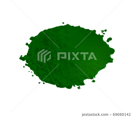 White Powder of Gypsum, Clay or Diatomite Isolated on Grey Background 69080142