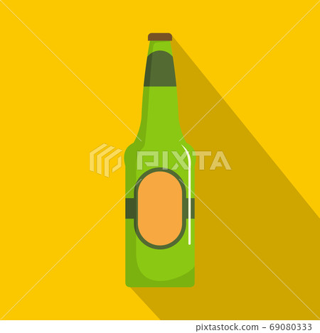 Bottle beer icon, flat style. 69080333