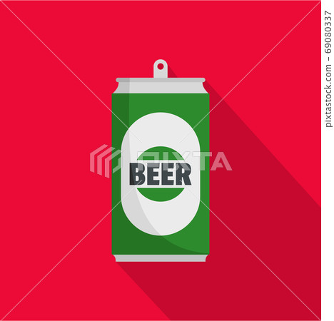Beer can icon, flat style. Beer can icon, flat style. 69080337